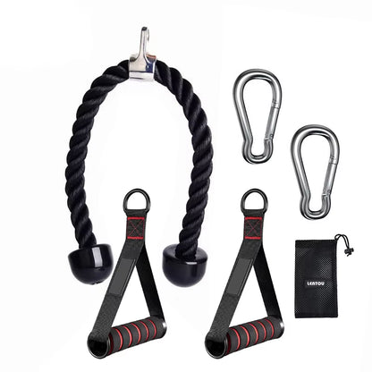 Triceps Lowering Rope Face Pull Handles Push Pull down Cord for Biceps Back Shoulder Triceps Fitness Tension Rope Gym Accessory